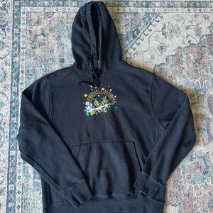 Rare Nike Embroidered Trippy Toad Tortoise Flower Shrooms Galaxy Sun Hoodie Sz M